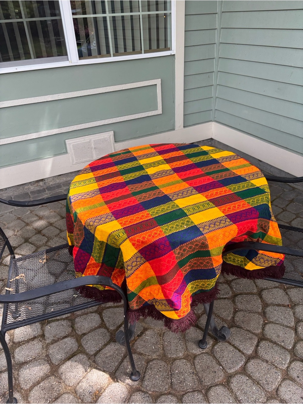 Orange And Yellow Round Tablecloth